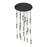 Innovations Crown 21Lt 48" Cord Multi Pend, BK/SM - 148BK-B-21P-BK-G434-12SM