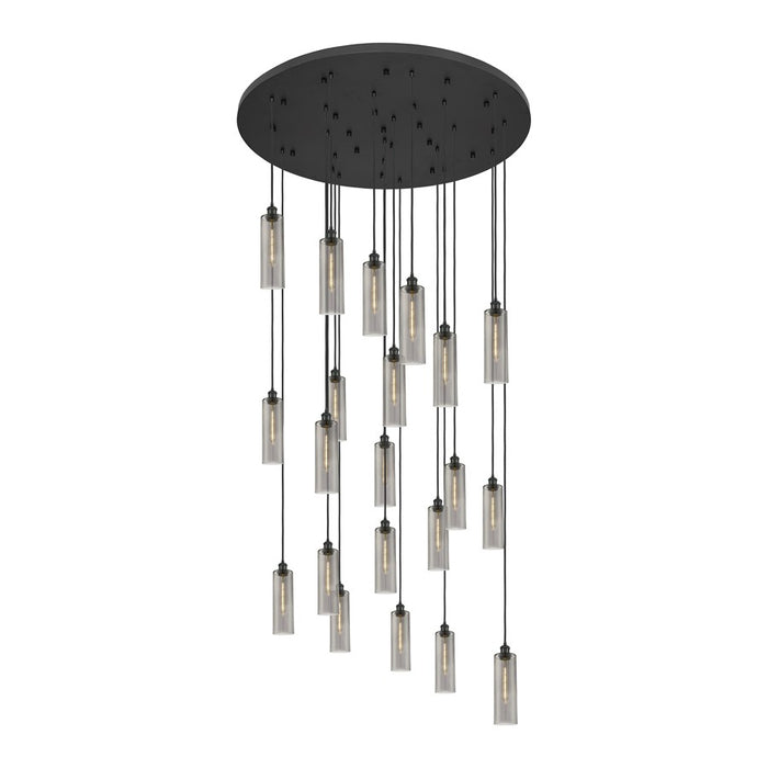 Innovations Crown 21Lt 48" Cord Multi Pend, BK/SM - 148BK-B-21P-BK-G434-12SM