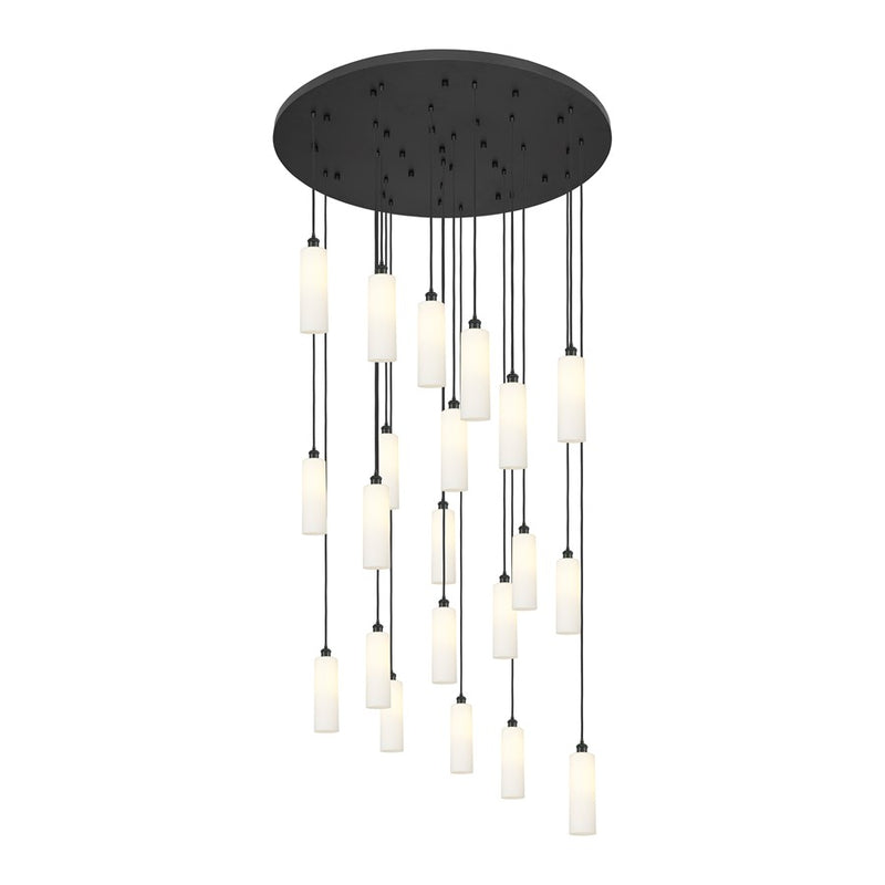 Innovations Crown 21Lt 48" Cord Multi Pend, BK/WH - 148BK-B-21P-BK-G434-12WH