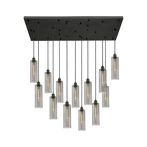 Innovations Crown 13Lt 54" Cord Multi Pend, BK/SM - 154BK-B-13P-BK-G434-12SM