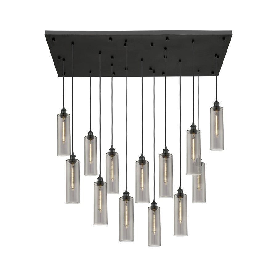 Innovations Crown 13Lt 54" Cord Multi Pend, BK/SM - 154BK-B-13P-BK-G434-12SM