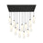 Innovations Crown 13Lt 54" Cord Multi Pend, BK/WH - 154BK-B-13P-BK-G434-12WH