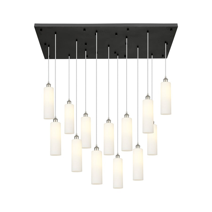 Innovations Crown 13Lt 54" Cord Multi Pend, PN/WH - 154BK-B-13P-PN-G434-12WH