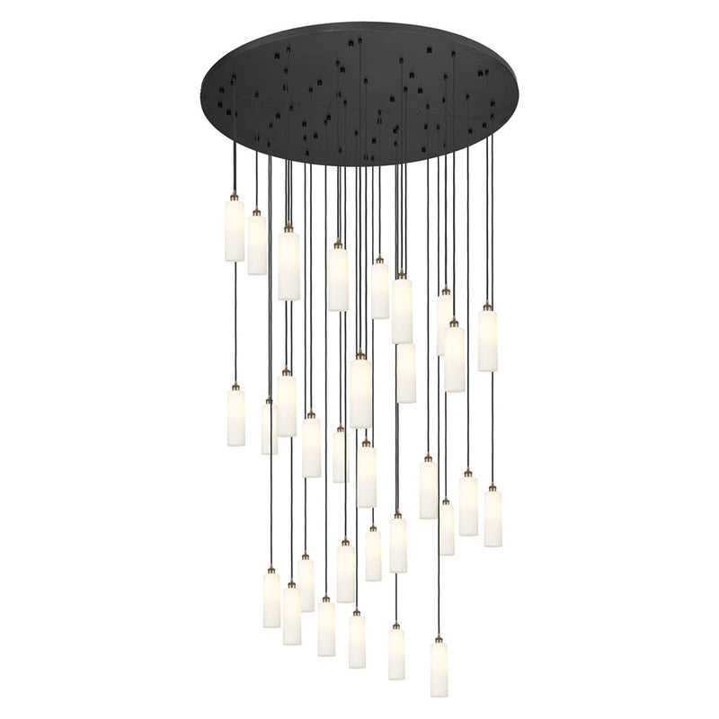 Innovations Crown 31Lt 60" Cord Multi Pend, BRS/WH - 160BK-B-31P-BB-G434-12WH