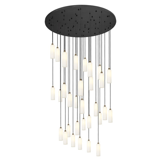 Innovations Crown 31Lt 60" Cord Multi Pend, BRS/WH - 160BK-B-31P-BB-G434-12WH