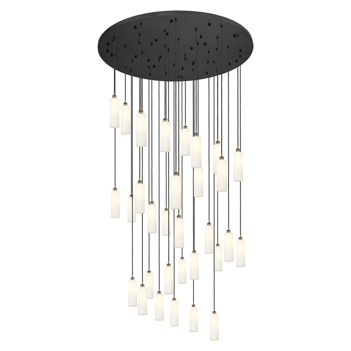 Innovations Crown 31Lt 60" Cord Multi Pend, BRS/WH - 160BK-B-31P-BB-G434-12WH