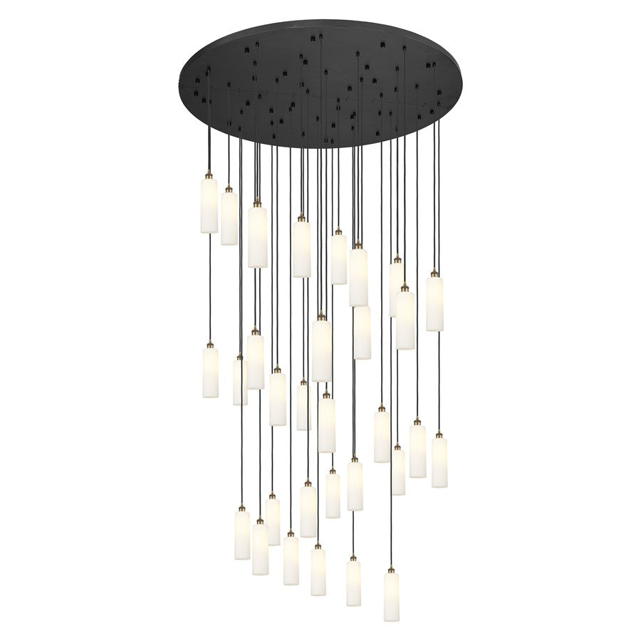 Innovations Crown 31Lt 60" Cord Multi Pend, BRS/WH - 160BK-B-31P-BB-G434-12WH