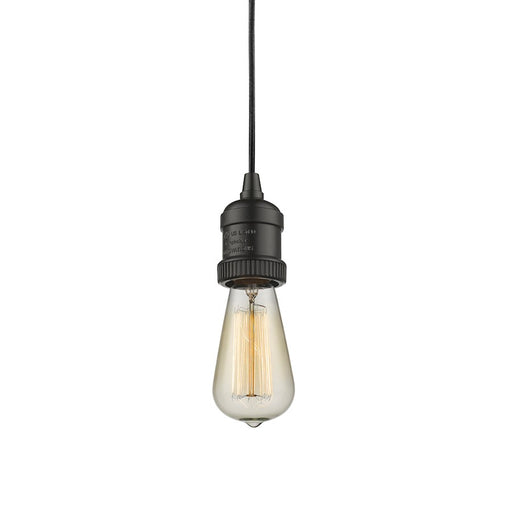 Innovations 1 Light Bare Bulb Mini Pendant in Oiled Rubbed Bronze