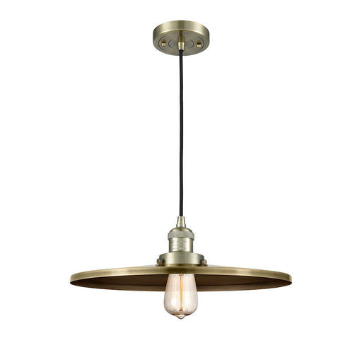 Innovations Appalachian 1 Light 16" Mini Pendant, Brass - 201C-AB-MFR-AB-16