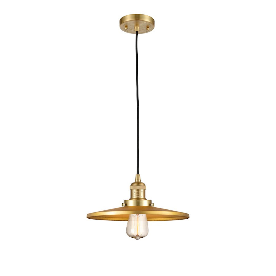 Innovations Appalachian 1 Light 12" Mini Pendant, Satin Gold - 201C-SG-MFR-SG-12