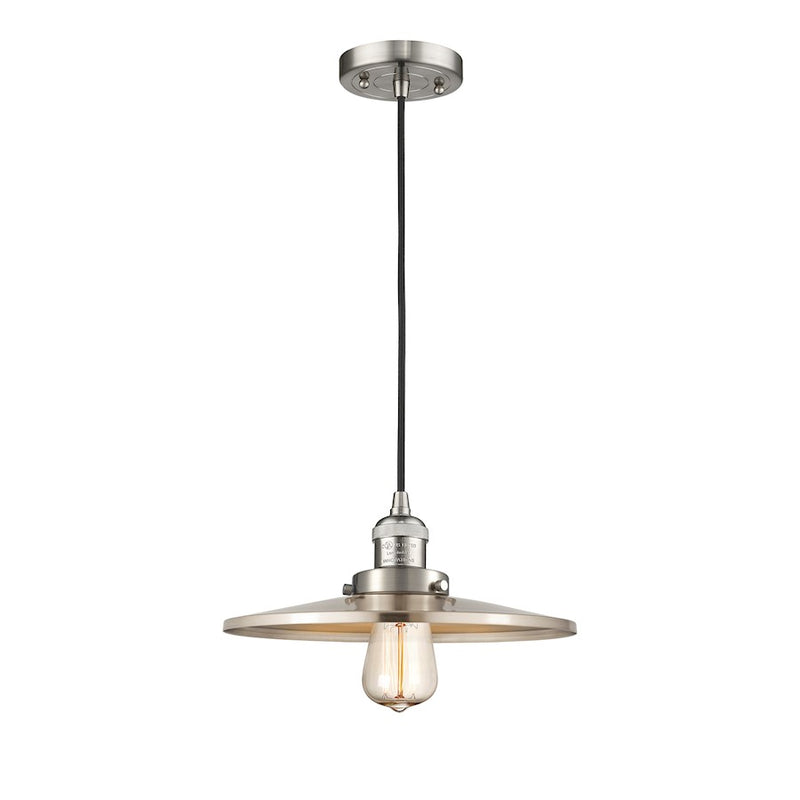 Innovations Appalachian 1 Light 12" Mini Pendant, Nickel- 201C-SN-MFR-SN-12