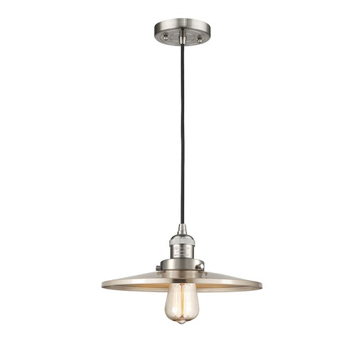 Innovations Appalachian 1 Light 12" Mini Pendant, Nickel- 201C-SN-MFR-SN-12