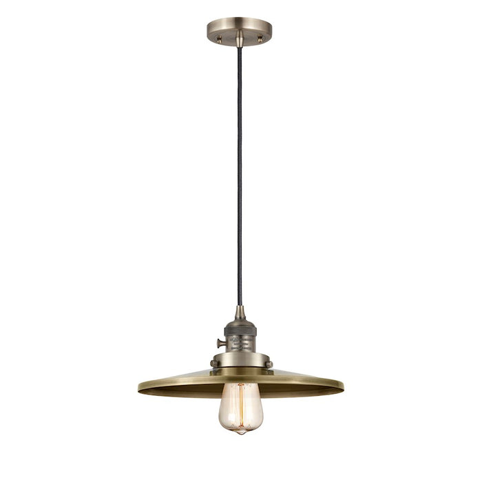 Innovations Appalachian 1-Lt 12" Cord Mini Pendant, Brass - 201CSW-AB-MFR-AB-12