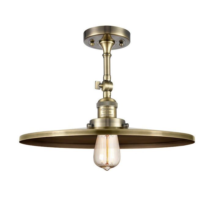 Innovations Appalachian 1 Light 16" Semi-Flush Mount, Brass - 201F-AB-MFR-AB-16