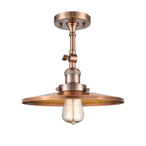 Innovations Appalachian 1 Light 12" Semi-Flush Mount, Copper - 201F-AC-MFR-AC-12