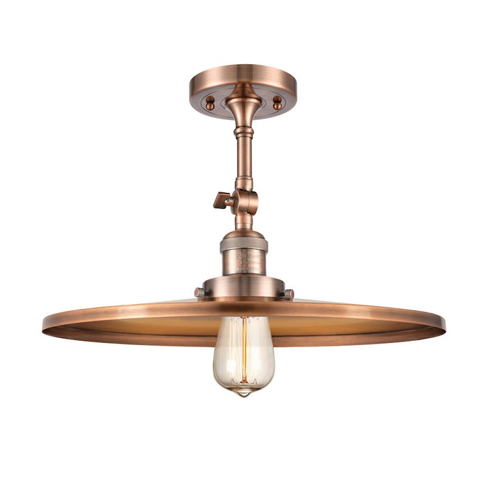 Innovations Appalachian 1 Light 16" Semi-Flush Mount, Copper - 201F-AC-MFR-AC-16