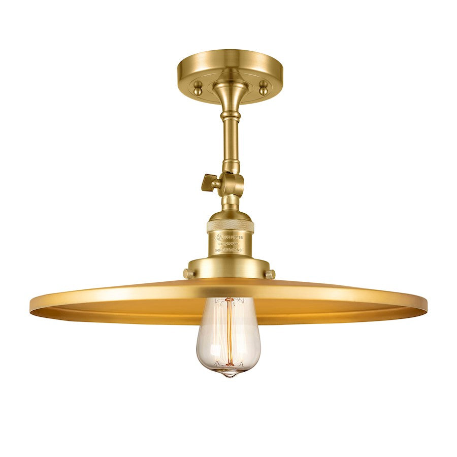 Innovations Appalachian 1 Light 16" Semi-Flush Mount, Gold - 201F-SG-MFR-SG-16