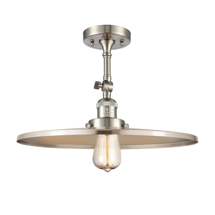 Innovations Appalachian 1 Light 16" Semi-Flush Mount, Nickel- 201F-SN-MFR-SN-16