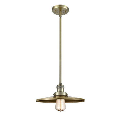 Innovations Appalachian 1 Light 12" Stem Mini Pendant, Brass - 201S-AB-MFR-AB-12