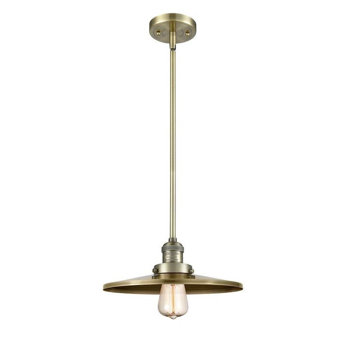 Innovations Appalachian 1 Light 12" Stem Mini Pendant, Brass - 201S-AB-MFR-AB-12