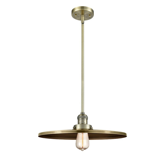 Innovations Appalachian 1 Light 16" Stem Mini Pendant, Brass - 201S-AB-MFR-AB-16