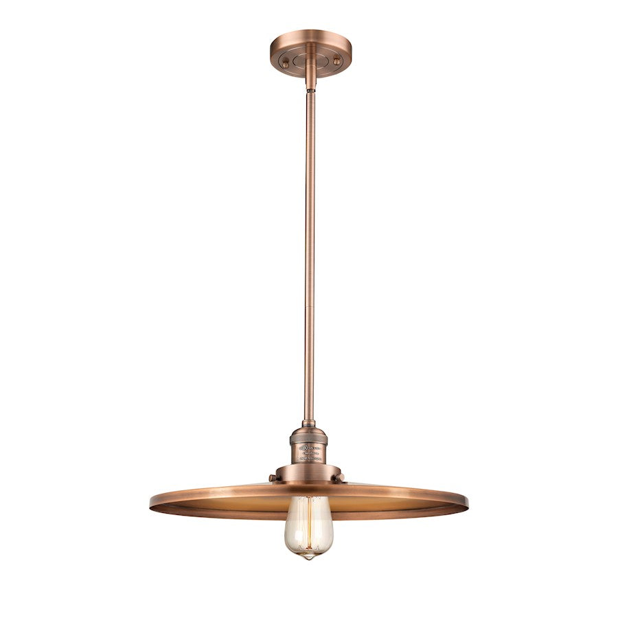 Innovations Appalachian 1-Lt 16" Stem Mini Pendant, Copper - 201S-AC-MFR-AC-16