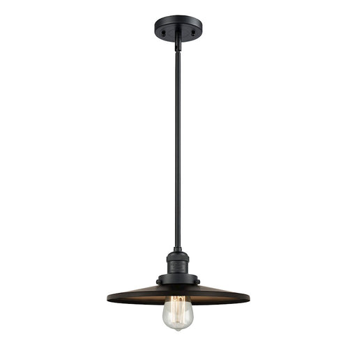 Innovations Appalachian 1 Light 12" Stem Mini Pendant, Black - 201S-BK-MFR-BK-12