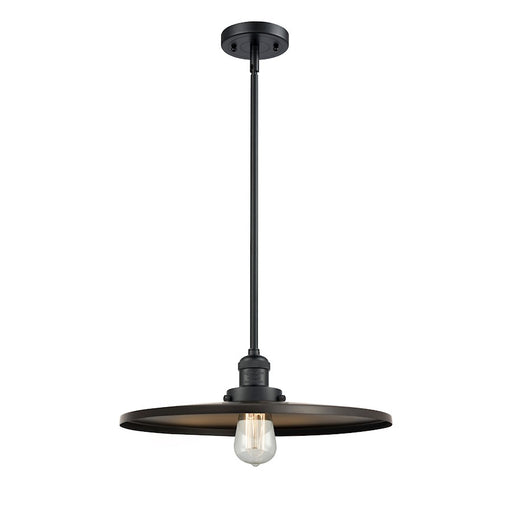 Innovations Appalachian 1 Light 16" Stem Mini Pendant, Black - 201S-BK-MFR-BK-16