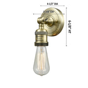 Innovations Lighting 1-LT Bare Bulb 4.5" ADA Compliant Sconce, Brass