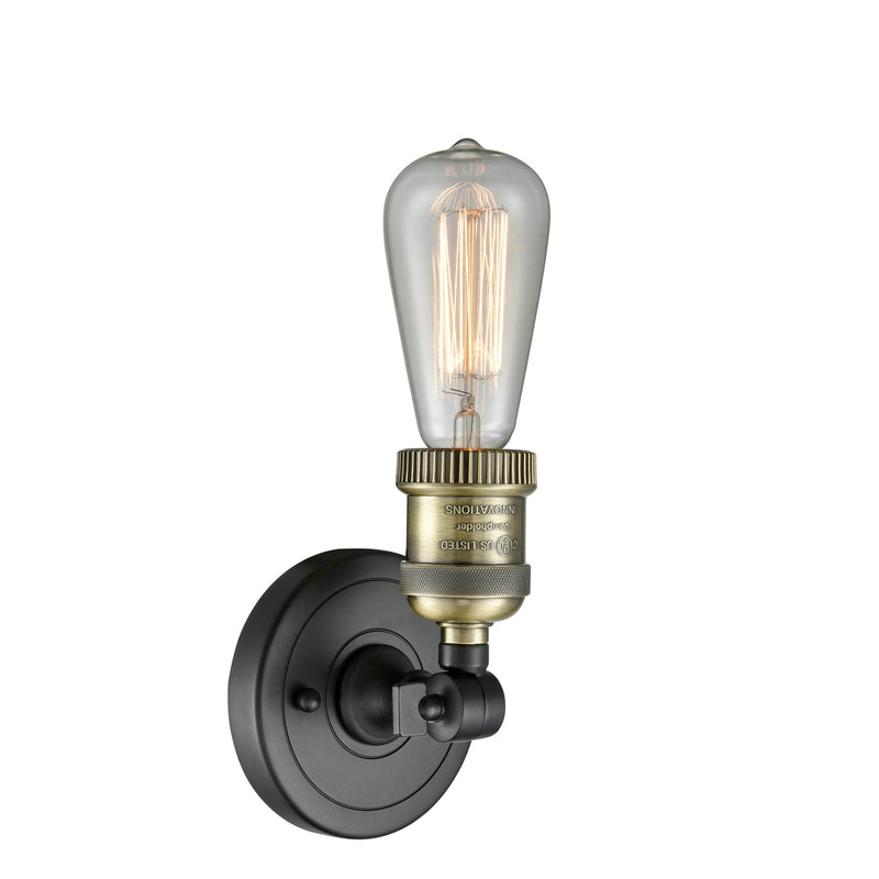 Innovations 1-LT Bare Bulb 4.5" ADA Compliant Sconce, BK Brass