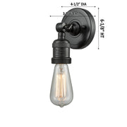 Innovations Lighting 1-LT Bare Bulb 4.5" ADA Compliant Sconce, Black