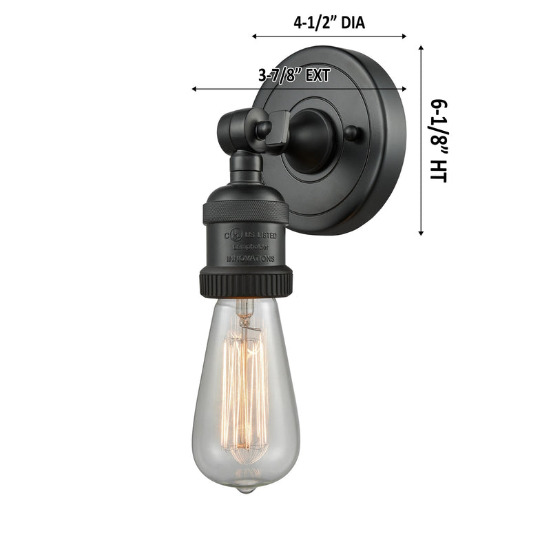 Innovations 1-LT LED Bare Bulb 4.5" ADA Compliant Sconce, Bronze