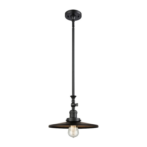 Innovations Appalachian 12" Stem Mini Pendant/Adj Swivel, BK - 206-BK-MFR-BK-12