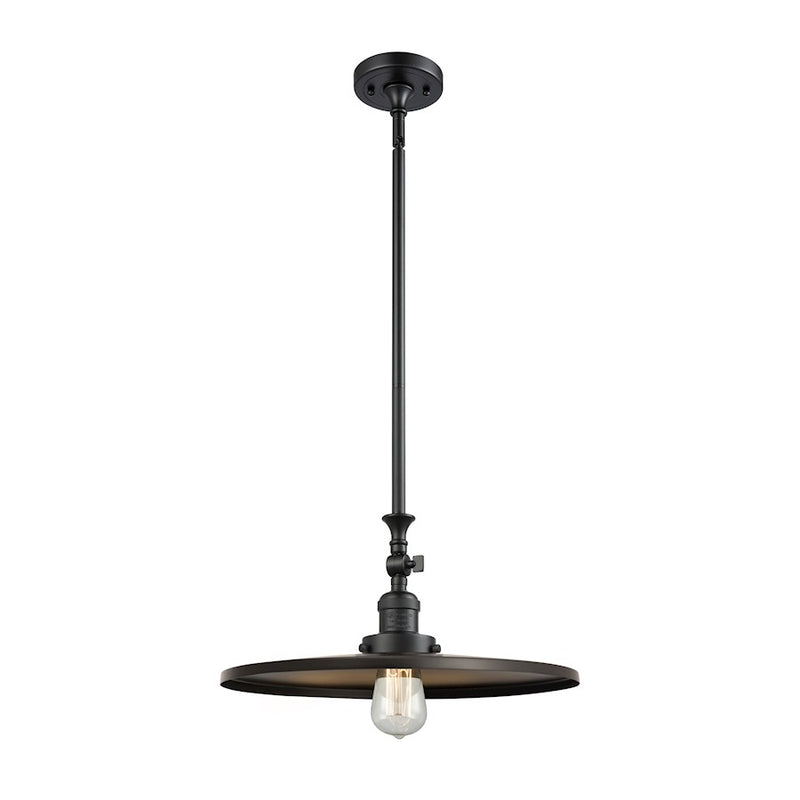 Innovations Appalachian 16" Stem Mini Pendant/Adj Swivel, BK - 206-BK-MFR-BK-16