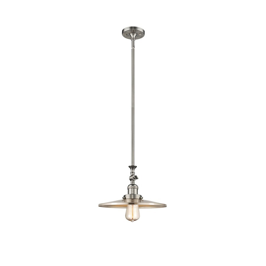 Innovations Appalachian 12" Stem Mini Pendant/Adj Swivel, NK- 206-SN-MFR-SN-12