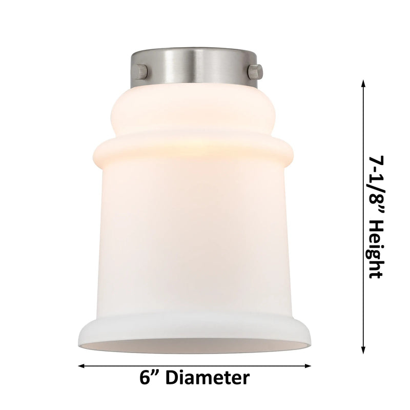 Innovations Lighting Canton 18in 3-Light Chandelier | Industrial Polished Nickel Steel and Matte White Glass | Dining Room & Kitchen | Model 207-PN-G181