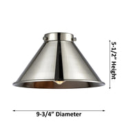 Innovations Briarcliff 24in 3-Light Chandelier | Traditional Industrial Polished Nickel Steel and Cast Brass with Cone Metal Shades | Model 207-PN-M10-LED