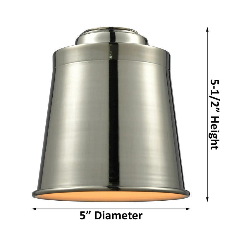 Innovations Addison 19in 3-Light Chandelier | Traditional Industrial Polished Nickel and Metal Shade | Damp Location Dining Room & Foyer | Model 207-PN-M9