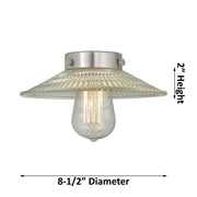 Innovations Halophane 2-Light Vanity Light | Industrial Brushed Satin Nickel and Clear Halophane Glass | Bathroom Vanity & Powder | Model 208L-SN-G2-LED