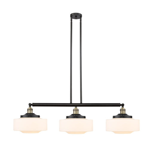 Innovations Bridgeton 44in 3-Light Island Light | Traditional Black Antique Brass and Matte White Frosted Glass | Kitchen Island & | Model 213-BAB-G691-12