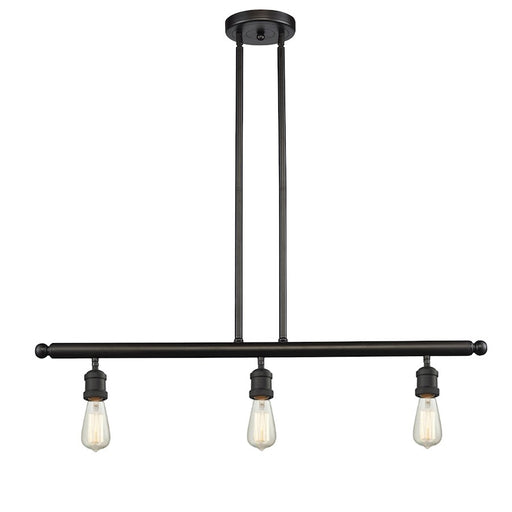 Innovations Bare Bulb 36in 3-Light Island Light | Traditional Industrial Oiled Rubbed Bronze Cast Brass and Bare Bulb | Kitchen Island & | Model 213-OB