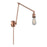 Innovations Bare Bulb 1 Light Swing Arm, Antique Copper - 238-AC