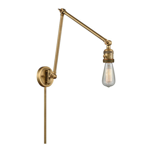 Innovations Bare Bulb 1 Light Swing Arm, Brushed Brass - 238-BB