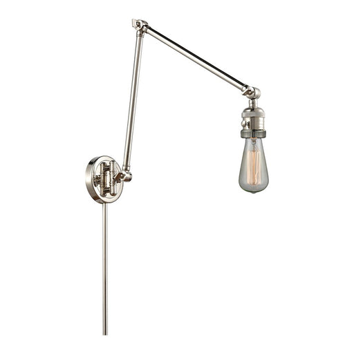 Innovations Bare Bulb 1 Light Swing Arm, Polished Nickel - 238-PN