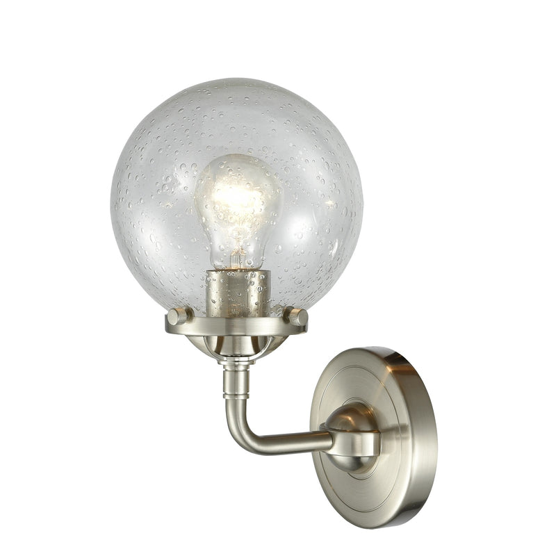 Innovations 1 Light LED Beacon 6" Sconce, Bronze/Seedy