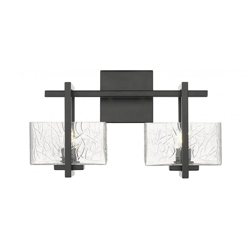 Innovations Lighting Striate 2 Light L-LED Bath Vanity, Black