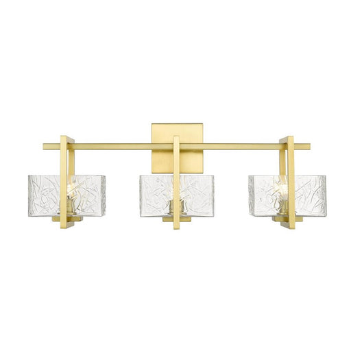 Innovations Lighting Striate 3 Light Bath Vanity, Gold