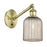Innovations Ballston Bridal Veil 5" Sconce, Vert Arm, AB/MC - 317-1W-AB-G559-5ME