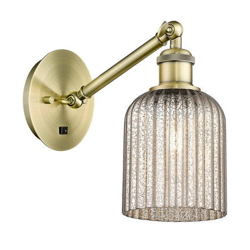 Innovations Ballston Bridal Veil 5" Sconce, Vert Arm, AB/MC - 317-1W-AB-G559-5ME