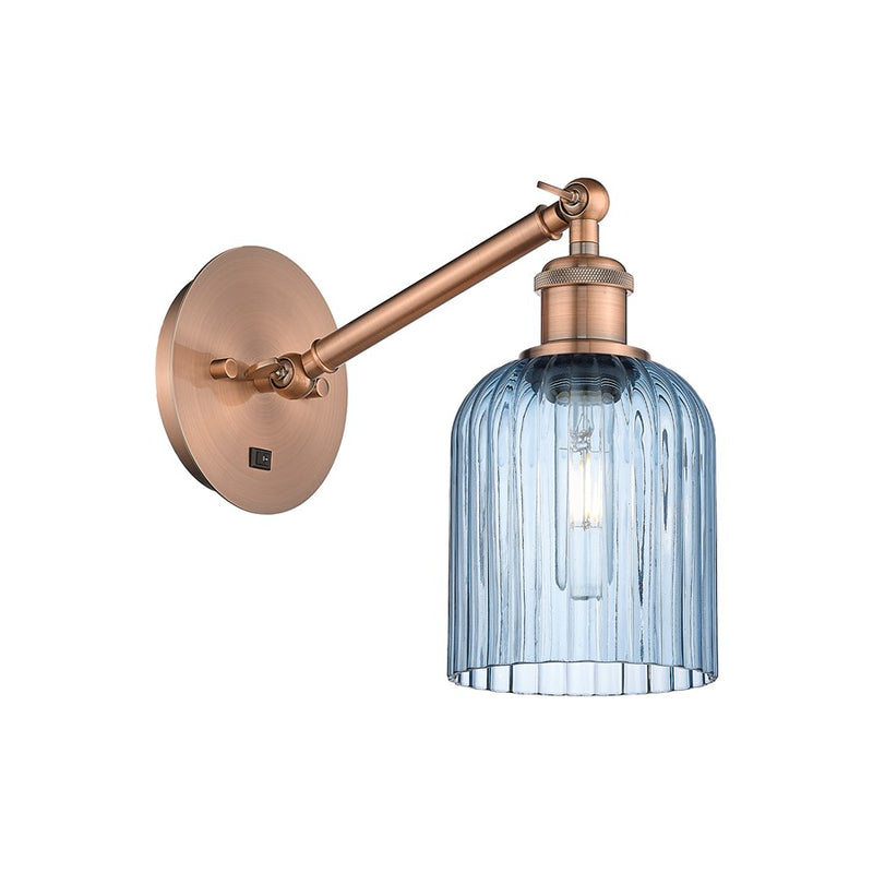 Innovations Ballston Bridal Veil 5" Sconce, Vert Arm, CP/BL - 317-1W-AC-G559-5BL